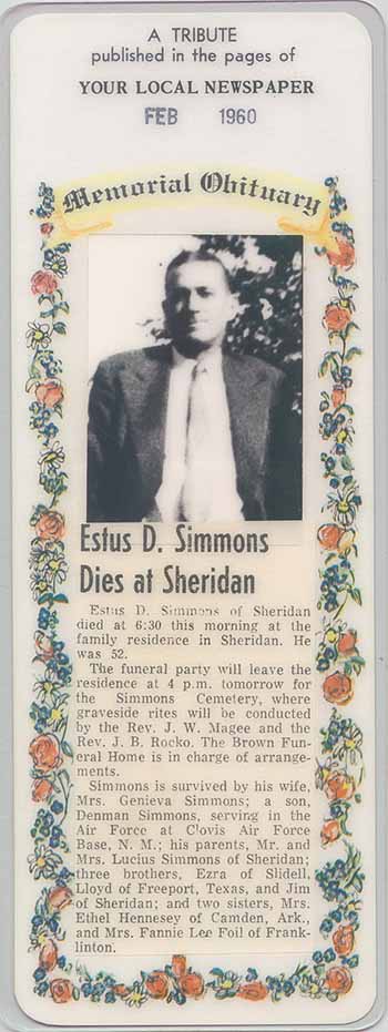 Obituary of Estus Pete Simmons