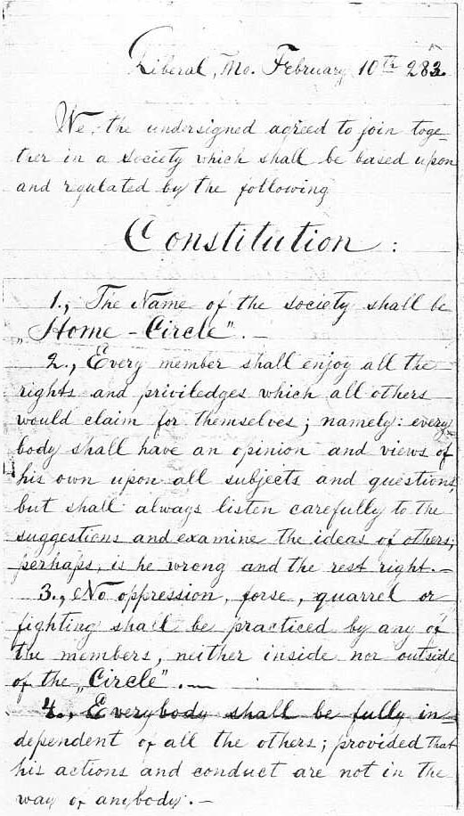 Noyes Family Constitution