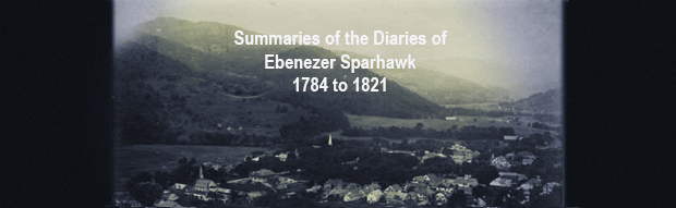 Summary of Ebenezer SPARHAWK’s diary  Year 1794