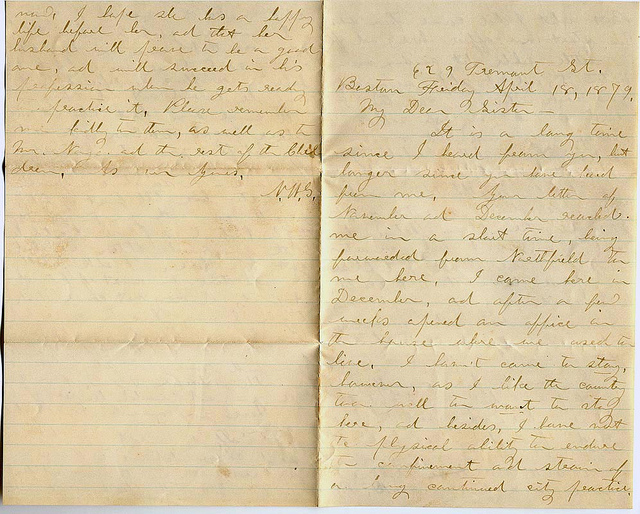 Interest in Spiritualism in Freethought Settlers of Liberal, Missouri Prior the mid 1880s – Letter from N. W. Gilbert to Caroline Atwell Noyes, April 18 1879